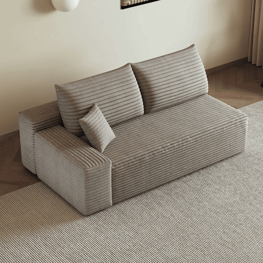 Sofá modular de 2 lugares, 175 x 95 cm u2013 estofo em veludo cotelê, assento confortável u2013 Camel Sofá modular de 2 lugares, 175 x 95 cm u2013 estofo em veludo cotelê, assento confortável u2013 Camel