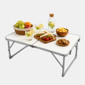 Mesa Dobrável Piquenique Campismo 60x40x27cm Nyana Home | Maleta Alumínio MDF