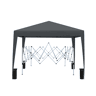 Tenda dobrável de 3 x 3 m - impermeável, estável, resistente ao inverno, com 4 paredes laterais e proteção UV 50+ - preta