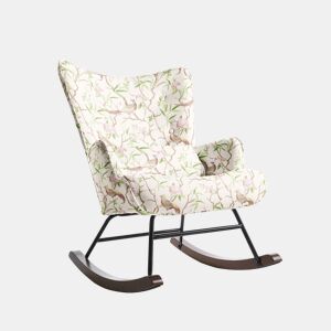 Poltrona de Balanço com Design, Assento Acolchoado, Encosto Ergonómico e Estrutura Resistente