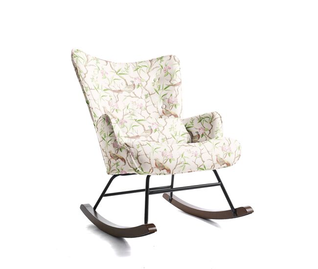 Sillón Mecedor de Tela con Reposabrazos