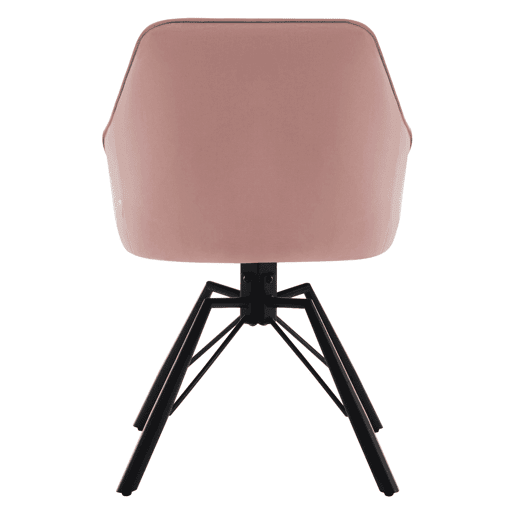 Cadeiras giratórias de jantar 57 x 54 x 82,5 cm u2014 encosto macio, assento largo, 2 unidades u2014 rosa Cadeiras giratórias de jantar 57 x 54 x 82,5 cm u2014 encosto macio, assento largo, 2 unidades u2014 rosa