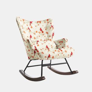 Poltrona de Balanço com Design, Assento Acolchoado, Encosto Ergonómico e Estrutura Resistente