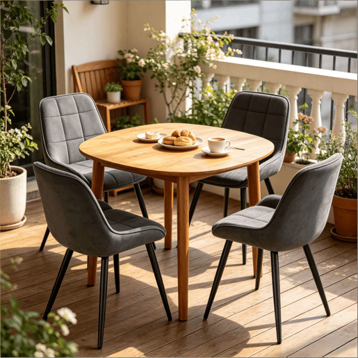 Cadeiras de jantar 43 x 52,5 x 81,5 cm - Assento alto almofadado, modernas - Cinza escuro Cadeiras de jantar 43 x 52,5 x 81,5 cm - Assento alto almofadado, modernas - Cinza escuro