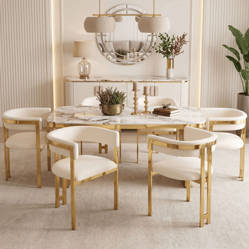 2 cadeiras de jantar u2014 modernas, estofadas em chenille, com pernas douradas galvanizadas, confortáveis e respiráveis u2014 bege e dourado 2 cadeiras de jantar u2014 modernas, estofadas em chenille, com pernas douradas galvanizadas, confortáveis e respiráveis u2014 bege e dourado