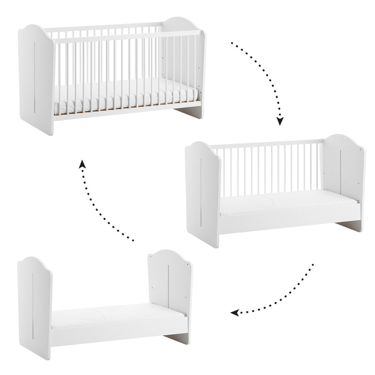 Cuna evolutiva 70x140 vox megeve blanco