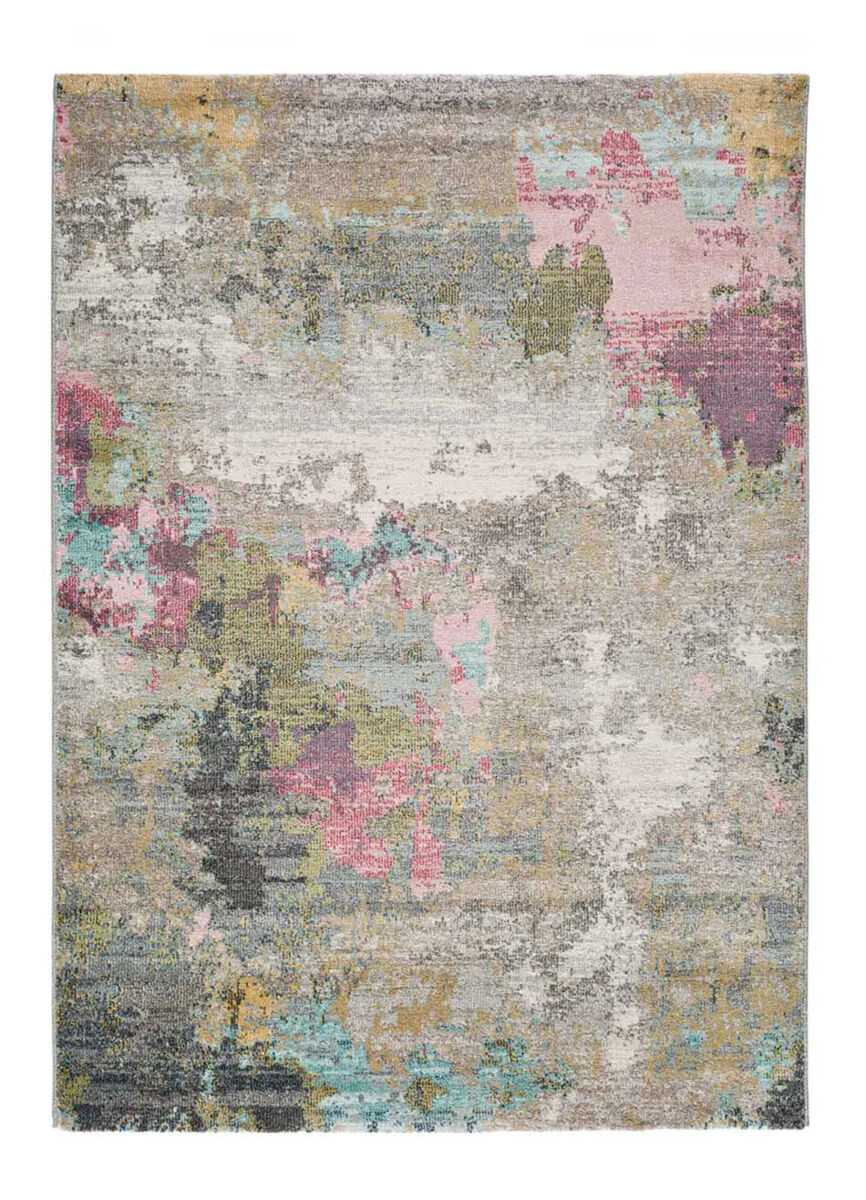 Alfombra abstracta multicolor amira, 80x150 cm - atticgo