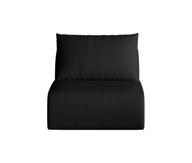 Sofá relax 70x90x85 cm - 1 plaza tapizado cómodo - negro