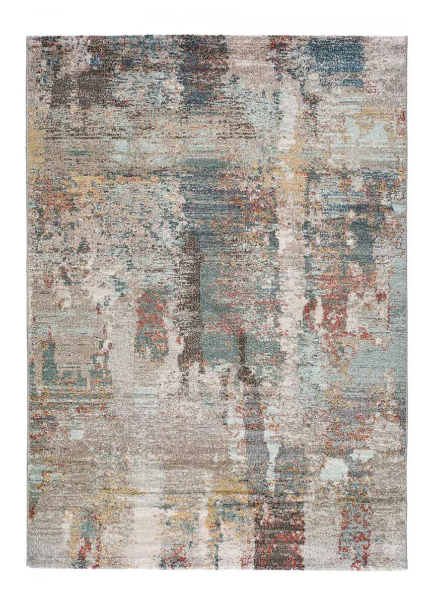 Alfombra abstracta multicolor amira, 80x150 cm - atticgo