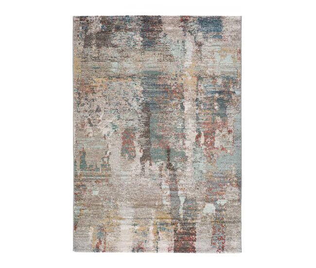 Alfombra abstracta multicolor amira, 80x150 cm - atticgo