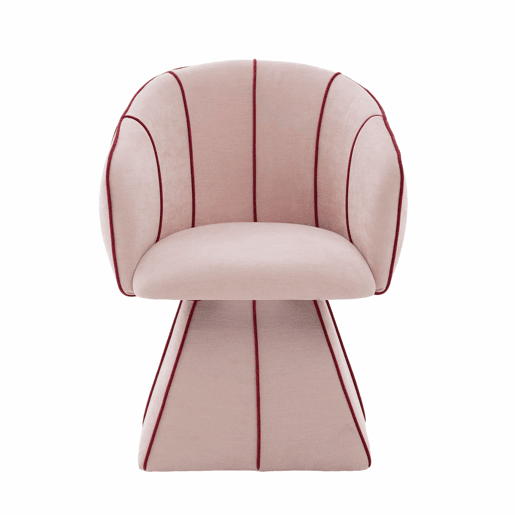 Cadeira giratória em chenille - ergonómica, encosto alto, para adultos e adolescentes, ideal para quarto e sala - rosa Cadeira giratória em chenille - ergonómica, encosto alto, para adultos e adolescentes, ideal para quarto e sala - rosa