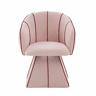 Cadeira giratória em chenille - ergonómica, encosto alto, para adultos e adolescentes, ideal para quarto e sala - rosa