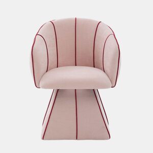 Cadeira giratória em chenille - ergonómica, encosto alto, para adultos e adolescentes, ideal para quarto e sala - rosa