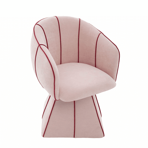 Cadeira giratória em chenille - ergonómica, encosto alto, para adultos e adolescentes, ideal para quarto e sala - rosa Cadeira giratória em chenille - ergonómica, encosto alto, para adultos e adolescentes, ideal para quarto e sala - rosa