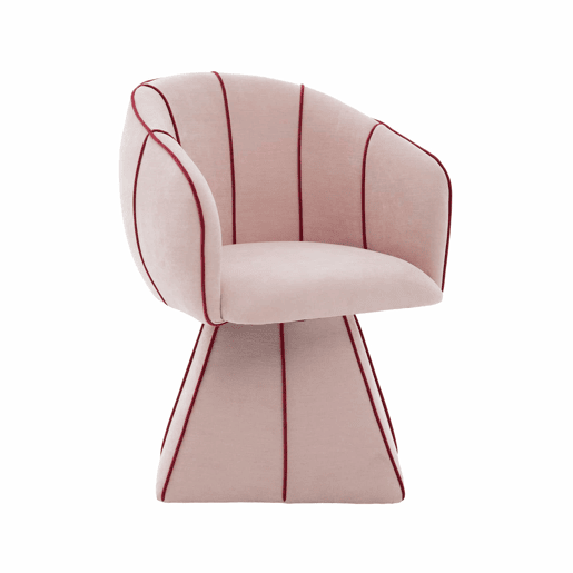 Cadeira giratória em chenille - ergonómica, encosto alto, para adultos e adolescentes, ideal para quarto e sala - rosa Cadeira giratória em chenille - ergonómica, encosto alto, para adultos e adolescentes, ideal para quarto e sala - rosa