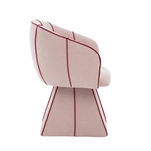 Cadeira giratória em chenille - ergonómica, encosto alto, para adultos e adolescentes, ideal para quarto e sala - rosa Cadeira giratória em chenille - ergonómica, encosto alto, para adultos e adolescentes, ideal para quarto e sala - rosa