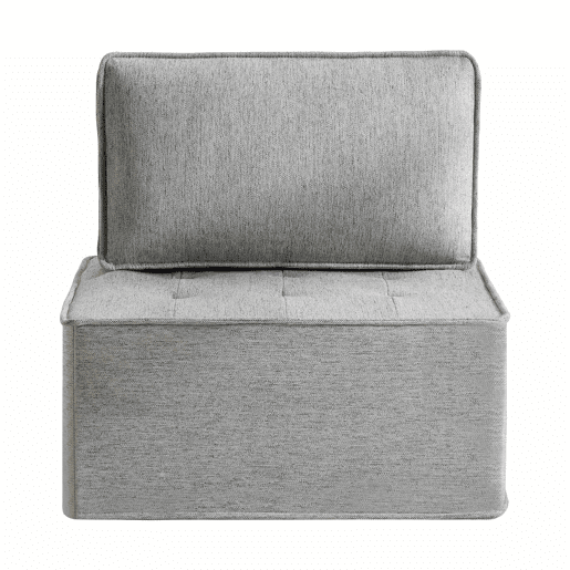 Sofá relax individual de 1 lugar u2014 compacto e confortável para a sala de estar, quarto ou quarto de criança u2014 cinzento claro Sofá relax individual de 1 lugar u2014 compacto e confortável para a sala de estar, quarto ou quarto de criança u2014 cinzento claro