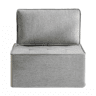 Sofá relax individual de 1 lugar u2014 compacto e confortável para a sala de estar, quarto ou quarto de criança u2014 cinzento claro