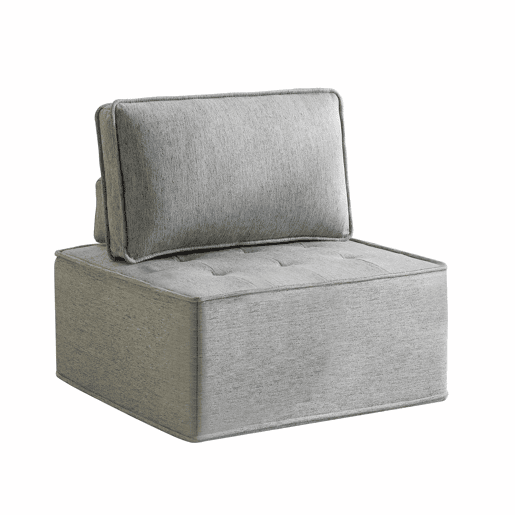 Sofá relax individual de 1 lugar u2014 compacto e confortável para a sala de estar, quarto ou quarto de criança u2014 cinzento claro Sofá relax individual de 1 lugar u2014 compacto e confortável para a sala de estar, quarto ou quarto de criança u2014 cinzento claro