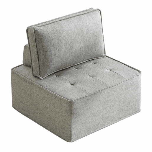 Sofá relax individual de 1 lugar u2014 compacto e confortável para a sala de estar, quarto ou quarto de criança u2014 cinzento claro Sofá relax individual de 1 lugar u2014 compacto e confortável para a sala de estar, quarto ou quarto de criança u2014 cinzento claro