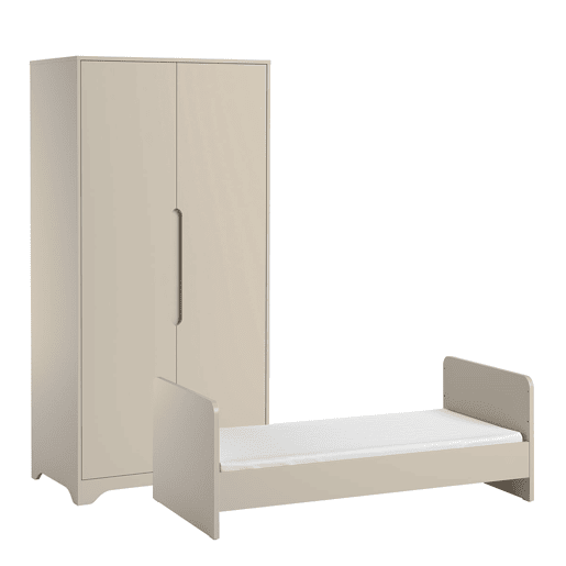 Berço evolutivo 70x140 e roupeiro de 2 portas Vox Ova Beige Berço evolutivo 70x140 e roupeiro de 2 portas Vox Ova Beige
