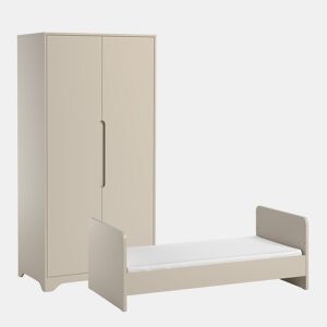 Berço evolutivo 70x140 e roupeiro de 2 portas Vox Ova Beige