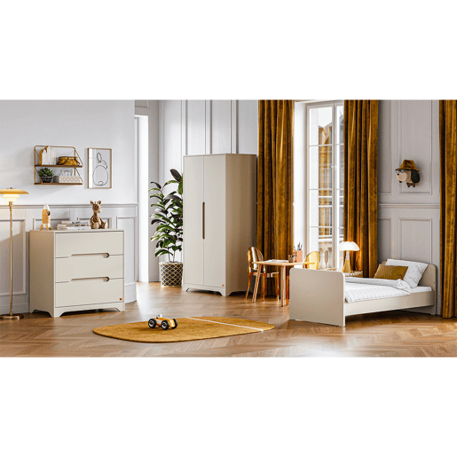 Berço evolutivo 70x140 e roupeiro de 2 portas Vox Ova Beige Berço evolutivo 70x140 e roupeiro de 2 portas Vox Ova Beige