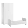 Berço evolutivo 70x140 e roupeiro de 2 portas Vox Ova Branco
