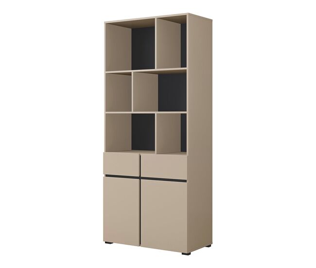 Estantería de 2 puertas y 1 cajón lilia taupe