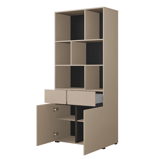 Estante com 2 portas e 1 gaveta Lilia Taupe
