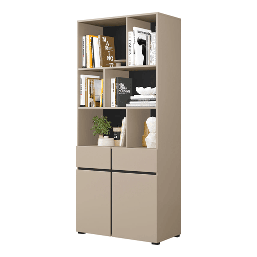 Estante com 2 portas e 1 gaveta Lilia Taupe
