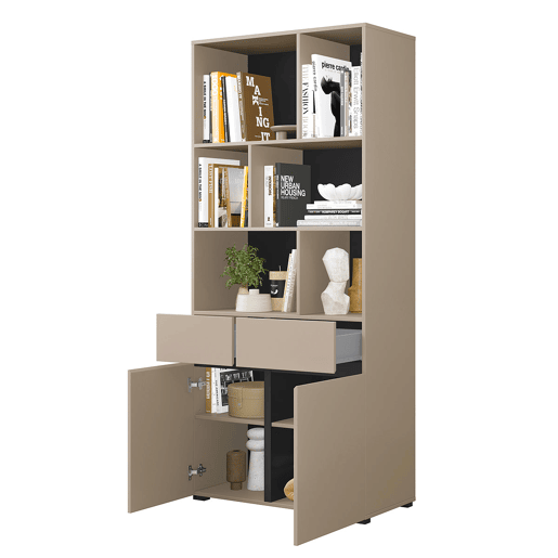 Estante com 2 portas e 1 gaveta Lilia Taupe