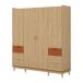Armario 4 puertas 6 cajones Sandy 190 Armario 4 puertas 6 cajones Sandy 190 Madera