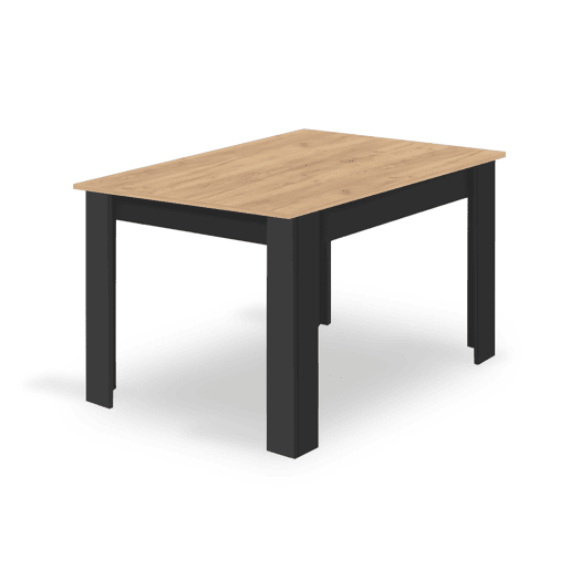 Mesa de jantar 80 × 120 cm, com painel para móveis com revestimento de PVC, acabamento carvalho artesanalpreto. Mesa de jantar 80 × 120 cm, com painel para móveis com revestimento de PVC, acabamento carvalho artesanalpreto.