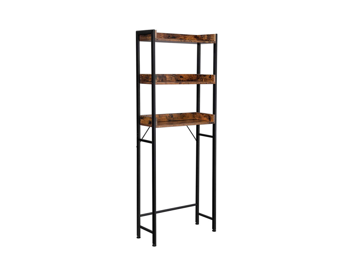 Estantería del baño, marrón/negro