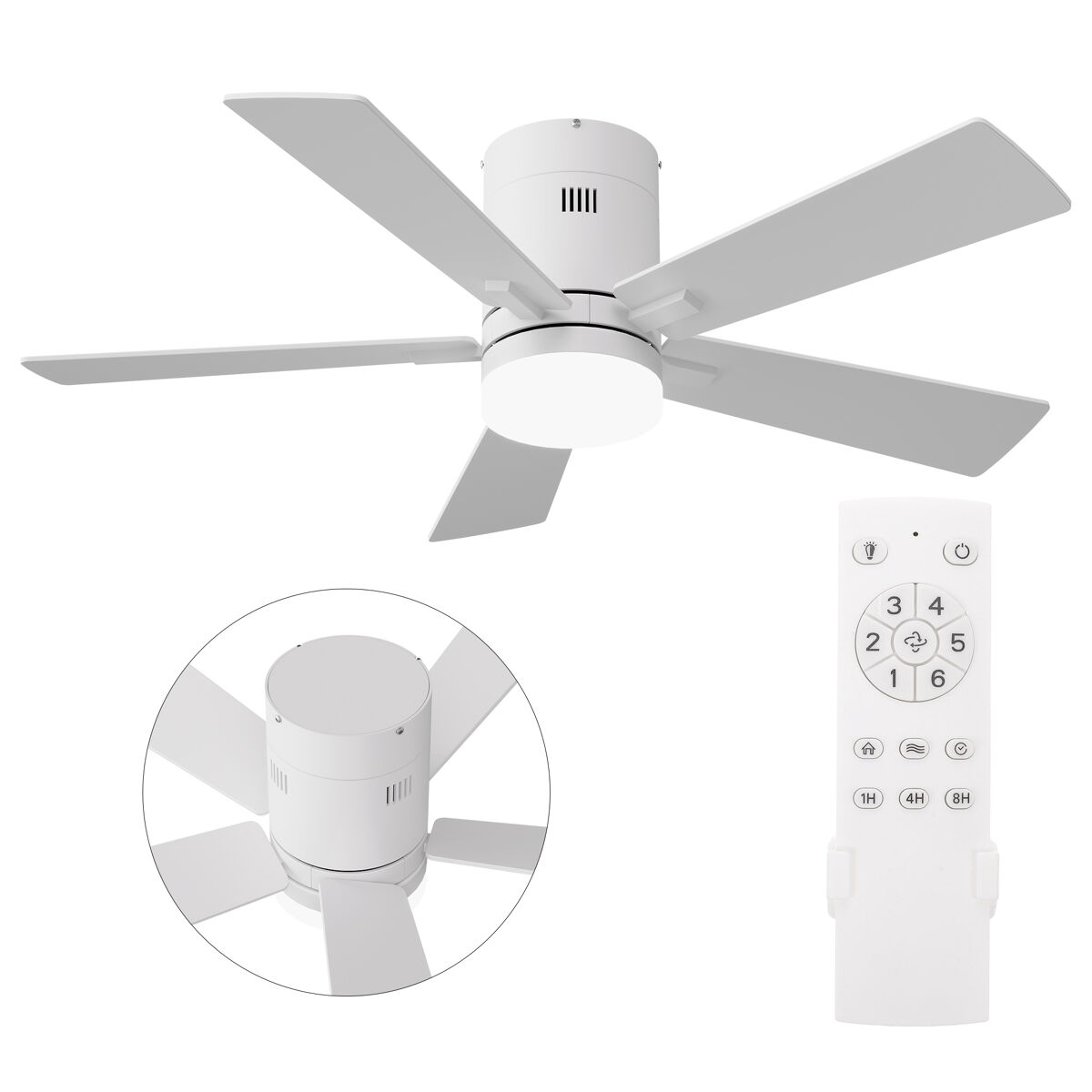 Ventilador de techo con luz LED y mando a distancia