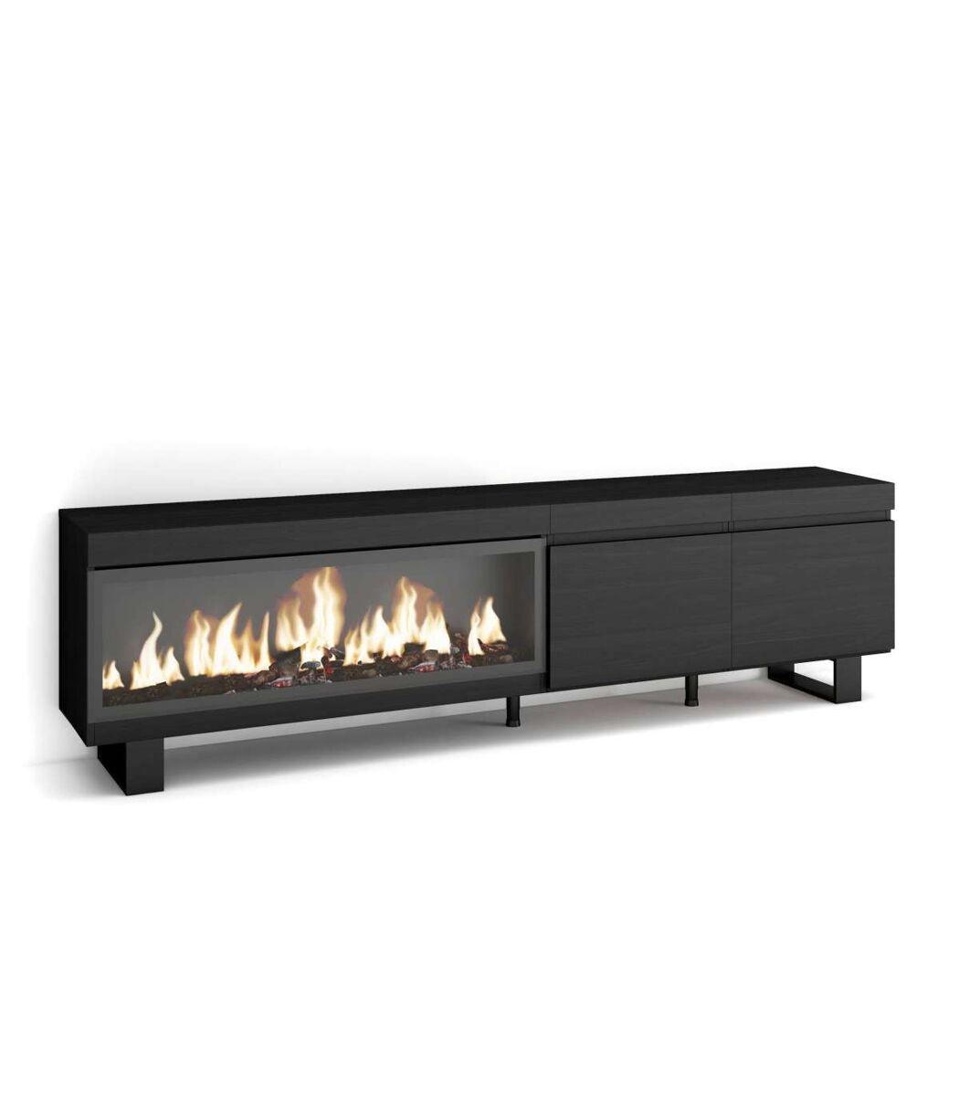 Mueble TV Guaro-01 con chimenea eléctrica para salón 208