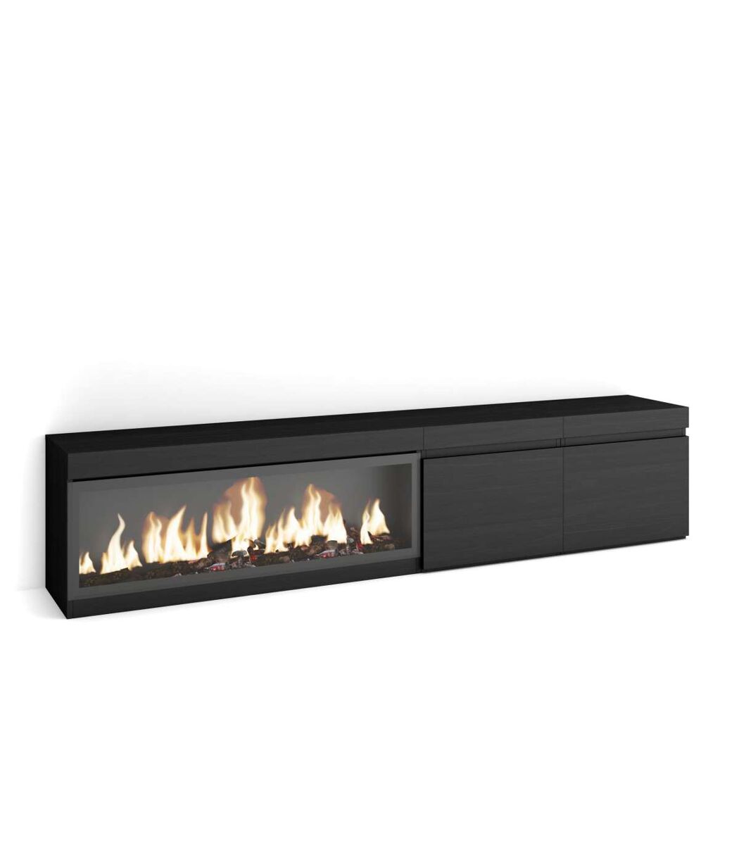 Mueble TV Gibralgalia-01 con chimenea eléctrica integrada 208