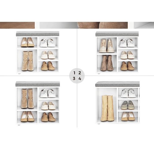 Armário SHOE com assento, branco Armário SHOE com assento, branco