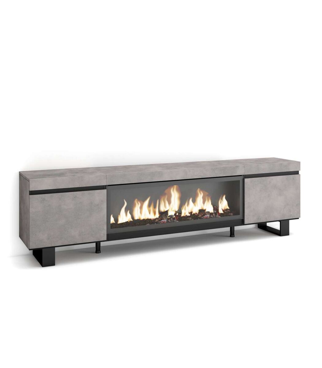 Mueble TV Humilladero-01 con chimenea eléctrica para salón 208
