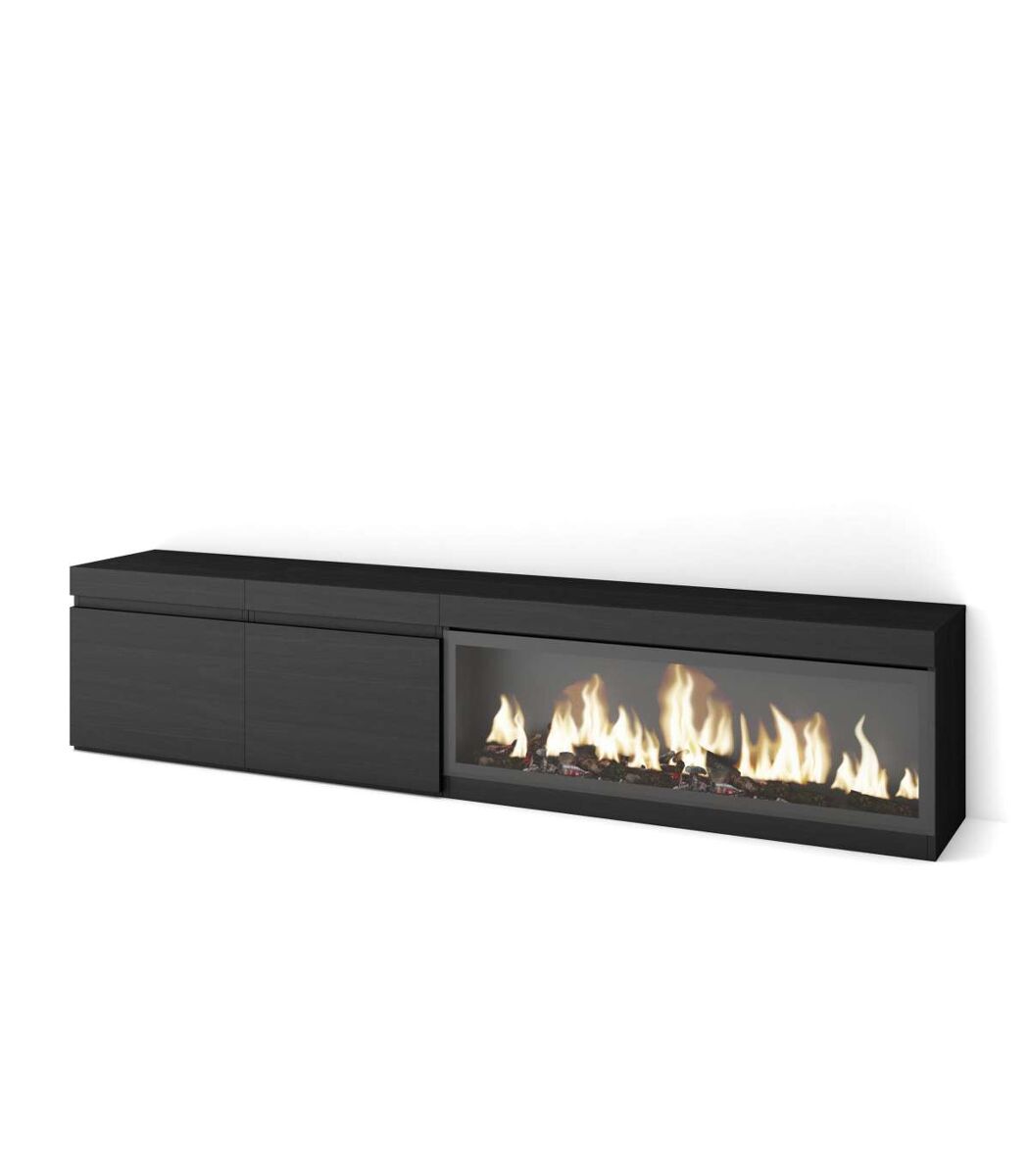 Mueble TV Genalguacil-01 con chimenea eléctrica integrada 208