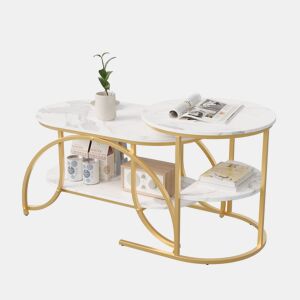Mesa de centro, mesa para sala de estar, 80 × 46 × 51 cm