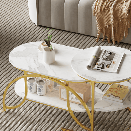 Mesa de centro, mesa para sala de estar, 80 × 46 × 51 cm Mesa de centro, mesa para sala de estar, 80 × 46 × 51 cm