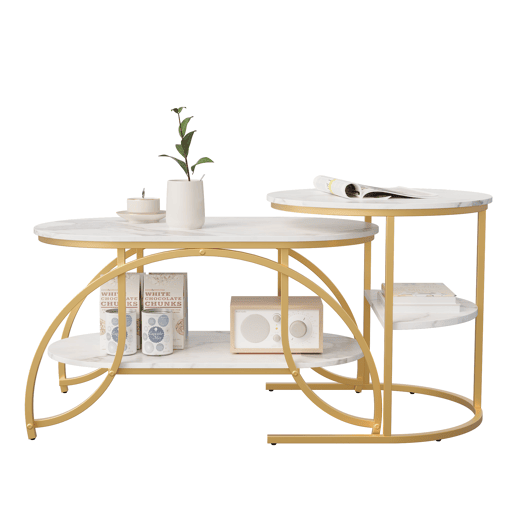 Mesa de centro, mesa para sala de estar, 80 × 46 × 51 cm Mesa de centro, mesa para sala de estar, 80 × 46 × 51 cm