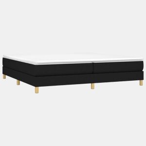 Estrutura de Cama de casal moderno com molas 200x200 cm tecido preto