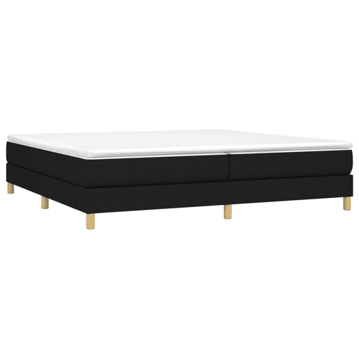 Estrutura de Cama de casal moderno com molas 200x200 cm tecido preto