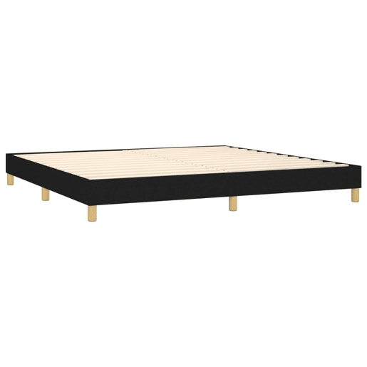 Estrutura de Cama de casal moderno com molas 200x200 cm tecido preto