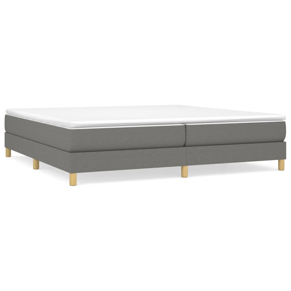Estructura de cama doble matrimonial - con somier tela gris oscuro 200x200 cm