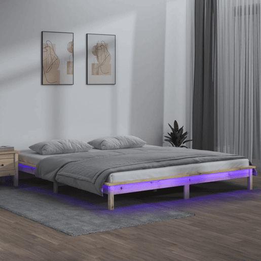 Estrutura de Cama de casal simple pequena casal 120x190 cm pinho maciço