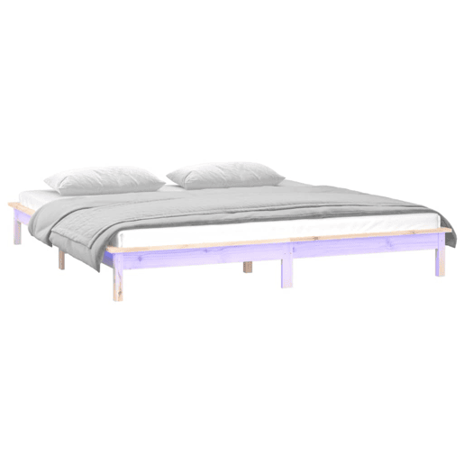 Estrutura de Cama de casal simple pequena casal 120x190 cm pinho maciço